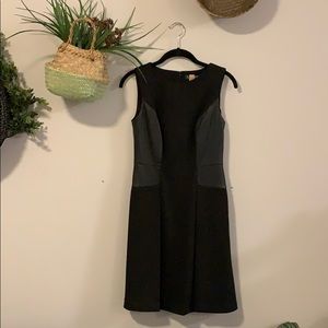 Ralph Lauren Black Leather Panel Dress